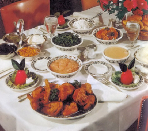 Fried Chicken and other Main Dishes served at the Famous Green Parrot Inn