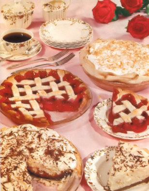Tasty home-made pies at the Famous Green Parrot Inn