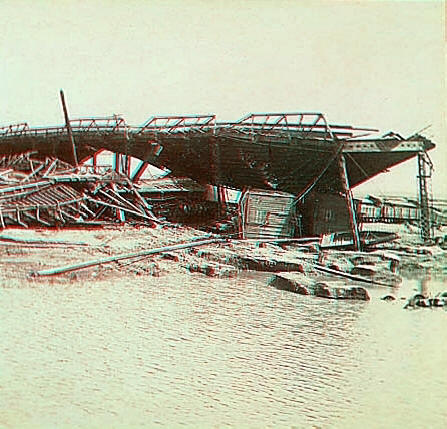 Wrecked wagon viaduct, "L" Structure Gone, Riverside